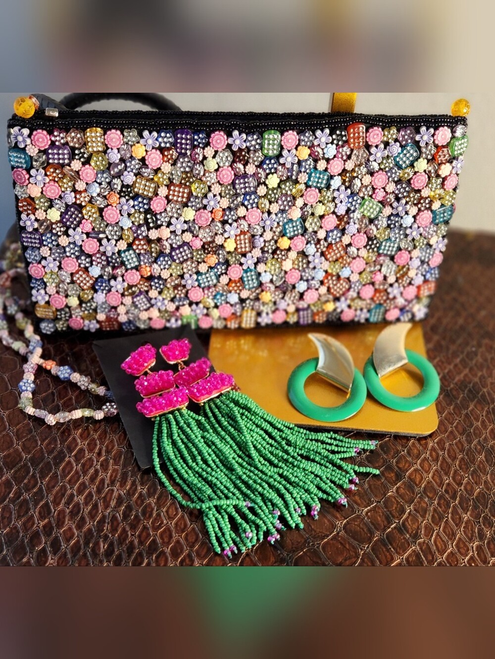 Candy/Confetti Handmade Beaded Purse